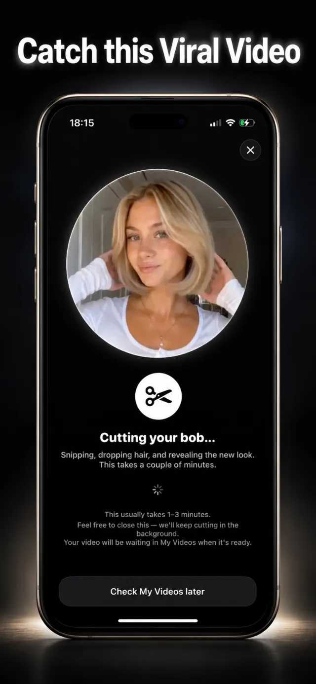 Bob Haircut Filter render screen